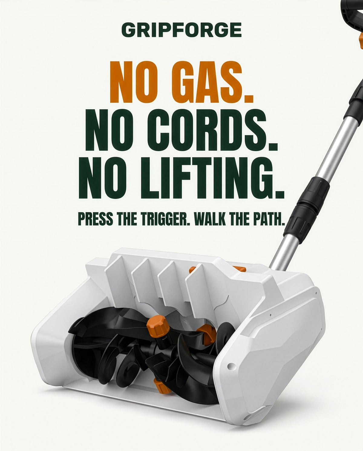 No gas, no cords, no lifting